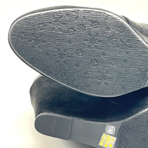 Chinese Laundry Womens Size 10 Black‎ Microsuede Wedge Ankle Boots Shoes - Picture 10 of 13